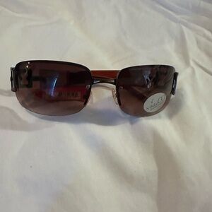 Nine & Co. Brown Semi-Rimless Sunglasses